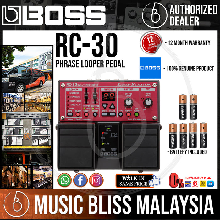 Boss RC-30 Phrase Looper Pedal (RC30) - Music Bliss Malaysia