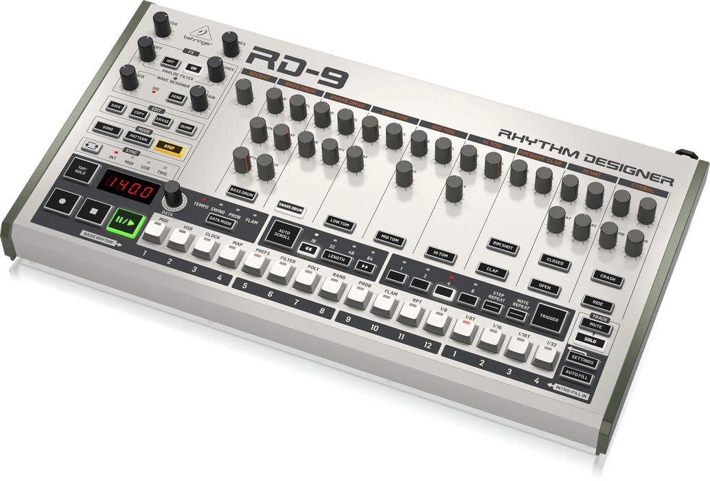 Behringer Rhythm Designer RD-9 Analog Drum Machine (RD9) - Music Bliss Malaysia