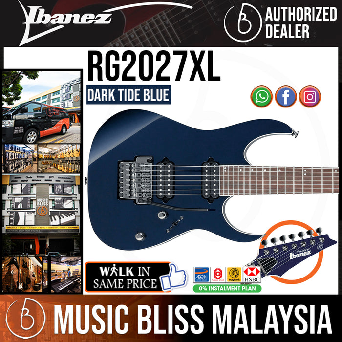 Ibanez Prestige RG2027X - Dark Tide Blue - Music Bliss Malaysia