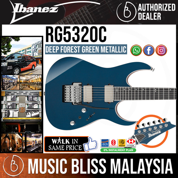 Ibanez Prestige RG5320C Electric Guitar - Deep Forest Green Metallic - Music Bliss Malaysia