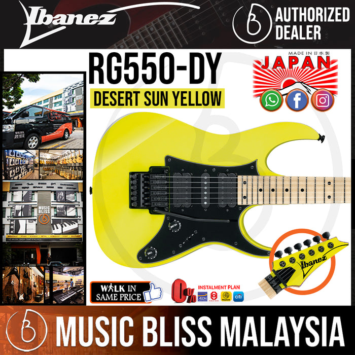 Ibanez Genesis Collection RG550 - Desert Sun Yellow (RG550-DY) MADE IN JAPAN - Music Bliss Malaysia
