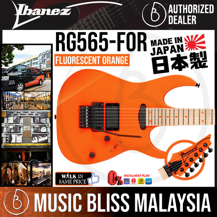 Ibanez Genesis Collection RG565 Electric Guitar - Fluorescent Orange (RG565-FOR) MADE IN JAPAN - Music Bliss Malaysia