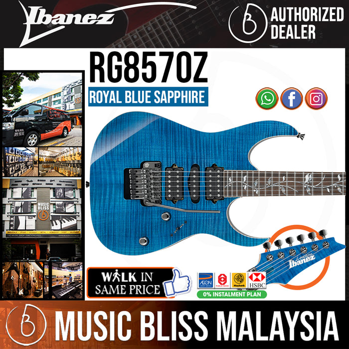 Ibanez J Custom RG8570Z Electric Guitar - Royal Blue Sapphire - Music Bliss Malaysia
