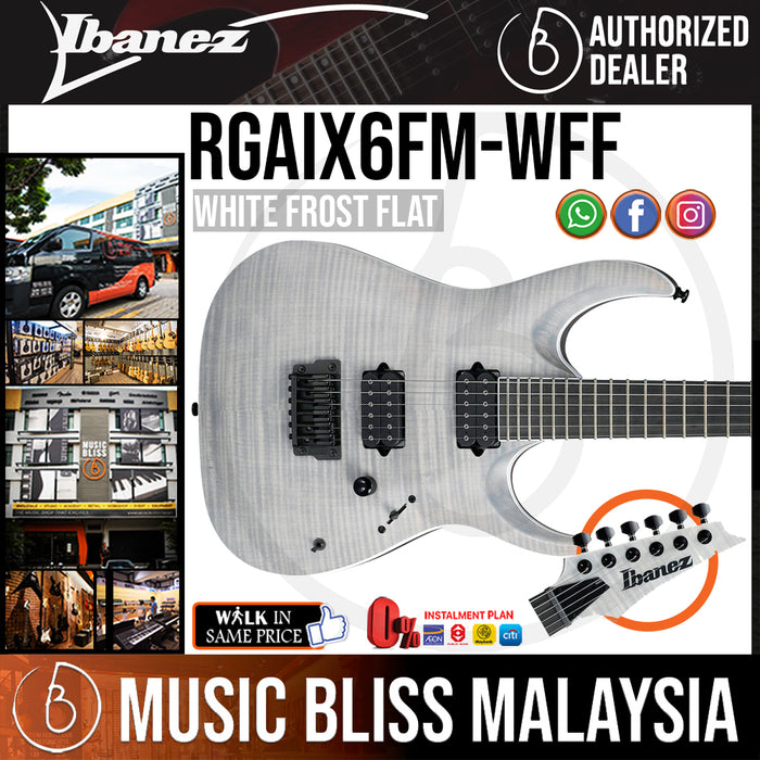 Ibanez Iron Label RGAIX6FM - White Frost Flat (RGAIX6FM-WFF) - Music Bliss Malaysia