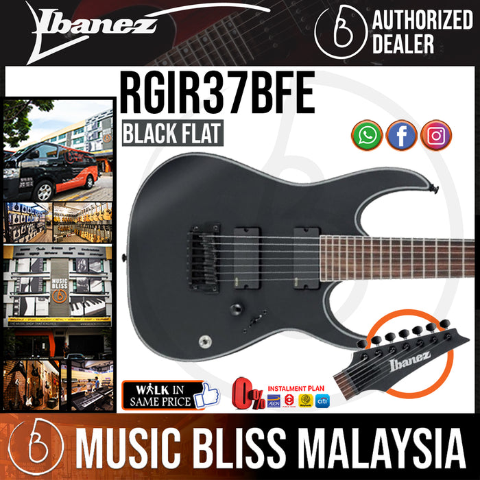 Ibanez RG Iron Label RGIR37BFE - Black Flat (RGIR37BFE-BKF) - Music Bliss Malaysia