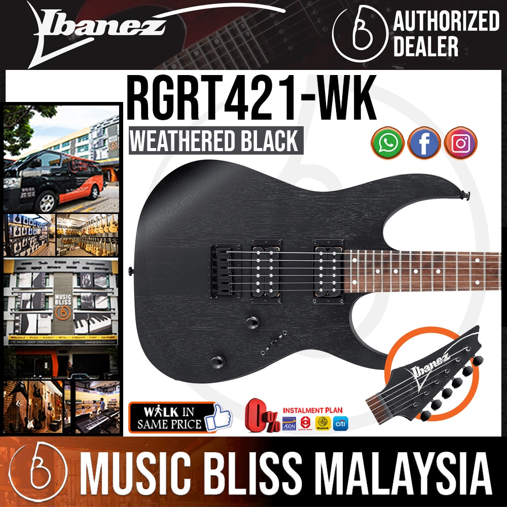 Rgrt Ibanez RGRT421 - Weathered Black | Music Bliss Malaysia
