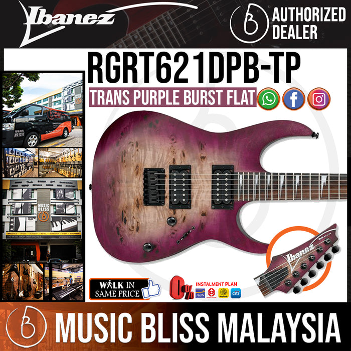 Ibanez RGRT621DPB - Transparent Purple Burst Flat (RGRT621DPB-TP) - Music Bliss Malaysia