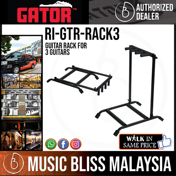 Gator Rok-It RI-GTR-RACK3 Guitar Rack for 3 Guitars - Music Bliss Malaysia