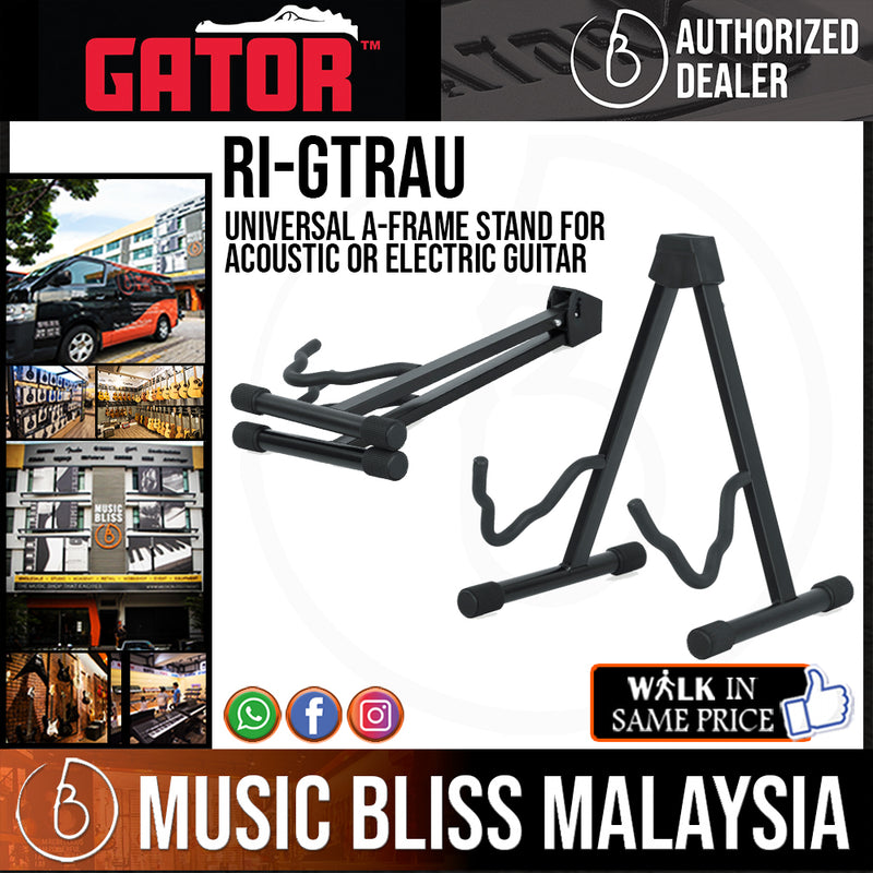 Gator Rok-It RI-GTRAU Universal A-Frame Stand for Acoustic or Electric Guitar - Music Bliss Malaysia