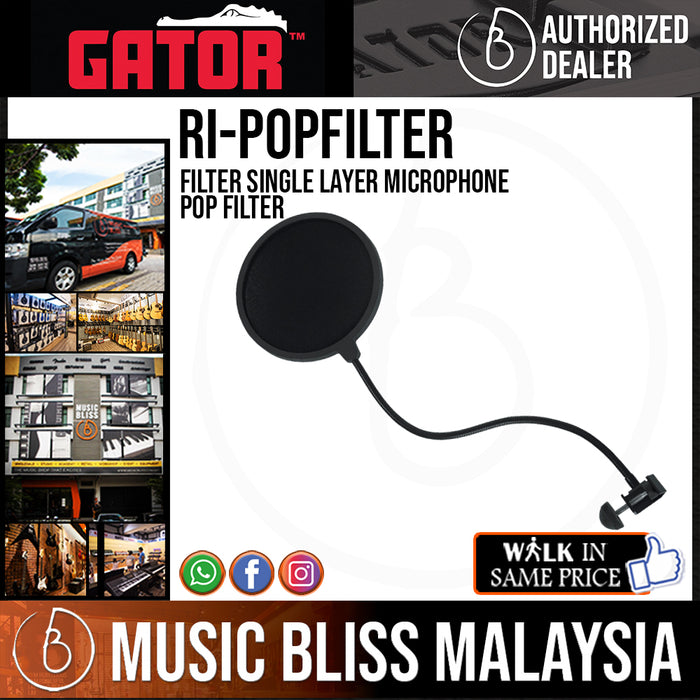 Gator Rok-It RI-POP FILTER Single Layer Microphone Pop Filter - Music Bliss Malaysia