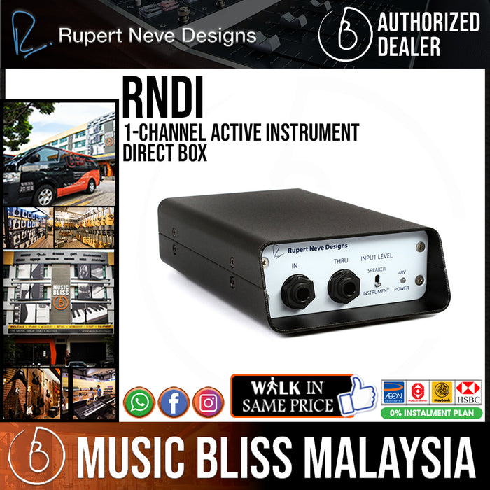 Rupert Neve Designs RNDI 1-channel Active Instrument Direct Box - Music Bliss Malaysia