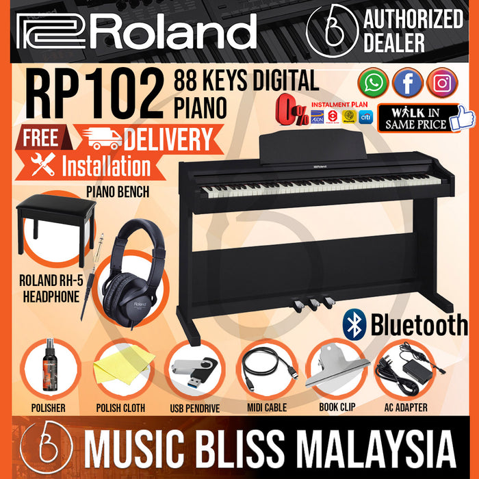 Roland RP102 88 key Digital Piano with FREE Roland RH 5 Headphone