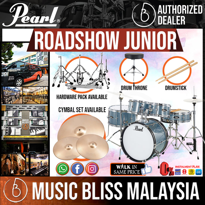 Pearl Roadshow Junior 5-piece Complete Drum Set with Cymbals and Hardware - Music Bliss Malaysia