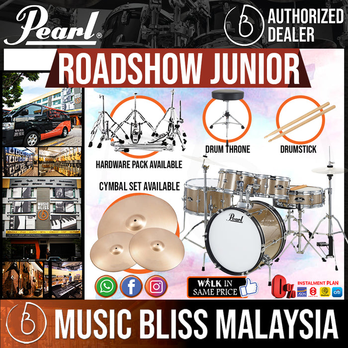 Pearl Roadshow Junior 5-piece Complete Drum Set with Cymbals and Hardware - Music Bliss Malaysia
