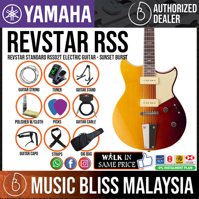 Yamaha Revstar Standard RSS02T Electric Guitar - Sunset Burst - Music Bliss Malaysia
