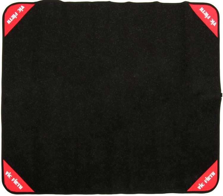 Vic Firth VICRUG1 Deluxe Drum Rug - Black/Red - Music Bliss Malaysia