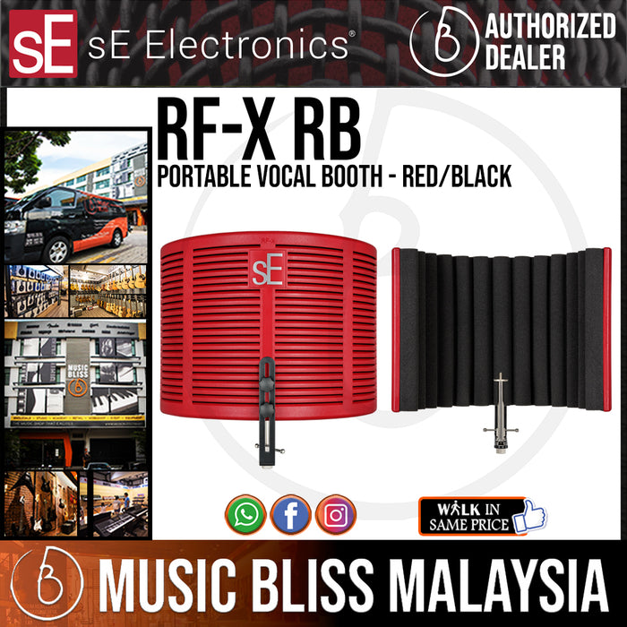 SE Electronics Reflexion Filter X Portable Vocal Booth - Red/Black - Music Bliss Malaysia