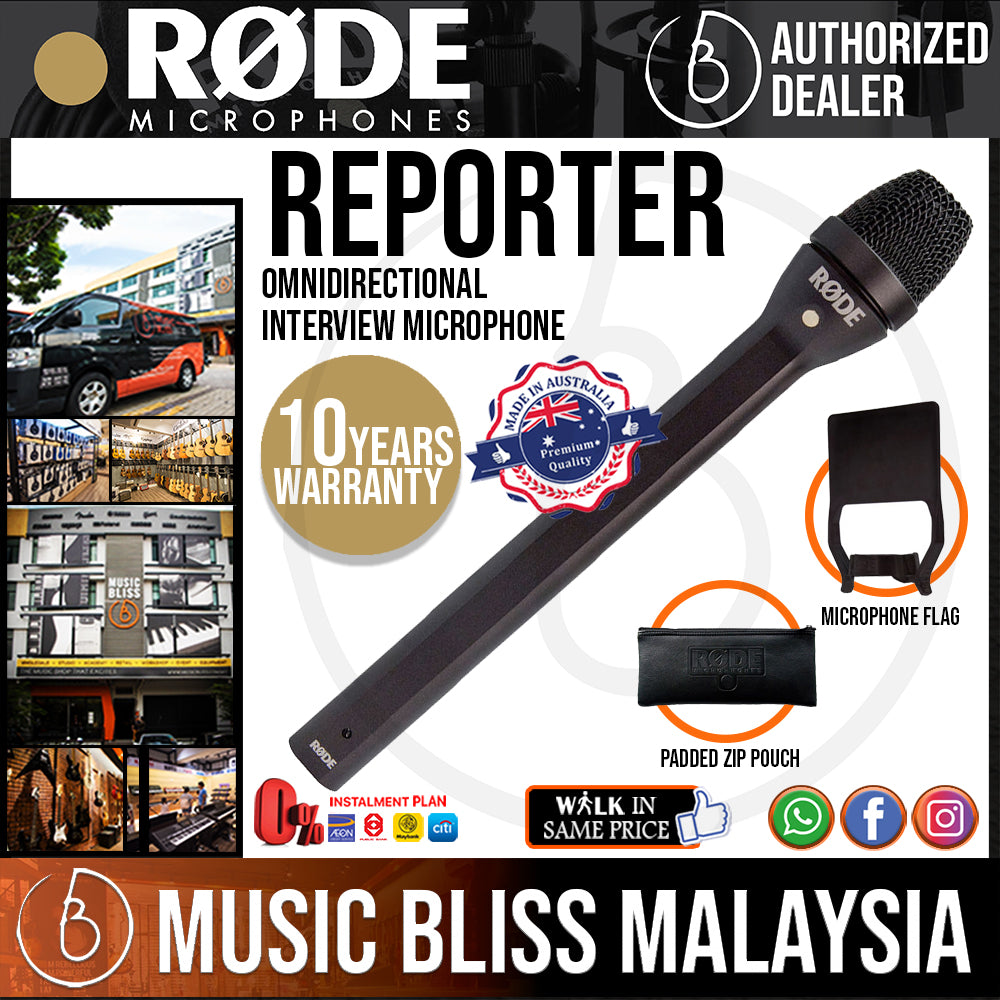 Rode Reporter Omnidirectional Handheld Interview Microphone 10 Years ...