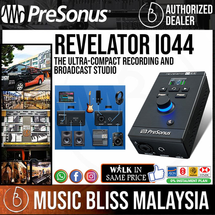 PreSonus Revelator io44 USB-C Audio Interface - Music Bliss Malaysia
