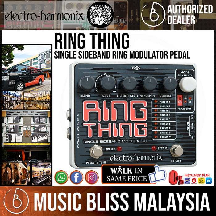 Electro Harmonix Ring Thing Single Sideband Ring Modulator Pedal (Electro-Harmonix / EHX) - Music Bliss Malaysia