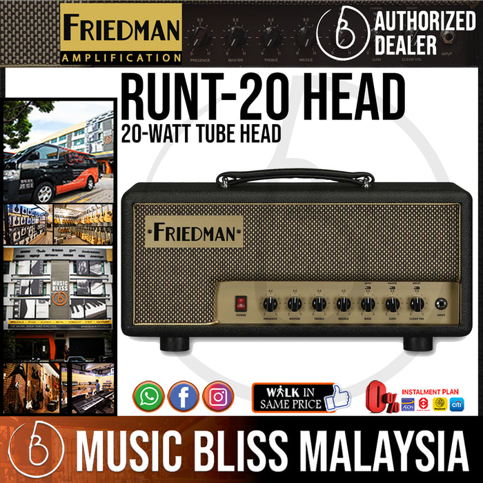 Friedman Runt-20 - 20-watt Tube Head - Music Bliss Malaysia