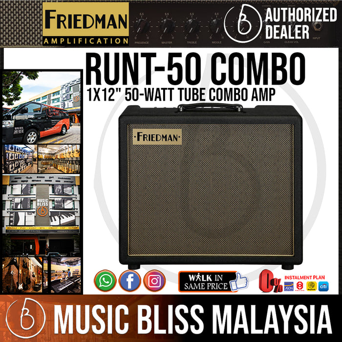 Friedman Runt-50 1x12" 50-watt Tube Combo Amp - Music Bliss Malaysia