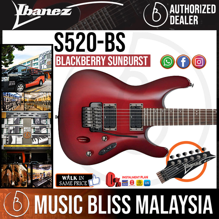 Ibanez S520 - Blackberry Sunburst (S520-BS) - Music Bliss Malaysia
