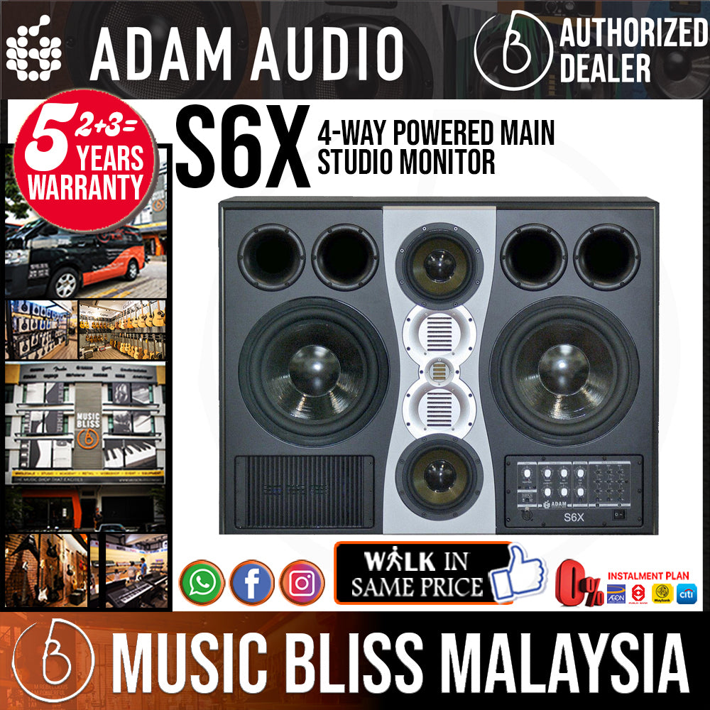 ADAM Audio S6X 4 way Powered Main Studio Monitor Music Bliss