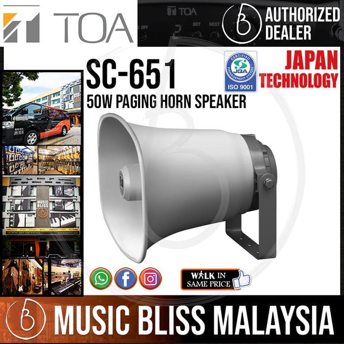 TOA Paging Horn Speaker SC-651 50W - Music Bliss Malaysia