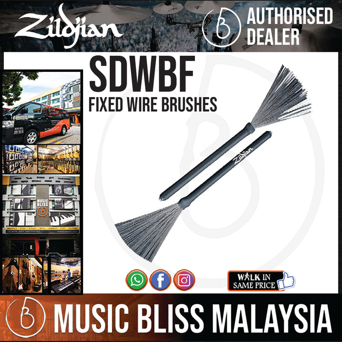 Zildjian Fixed Wire Brushes (SDWBF) - Music Bliss Malaysia