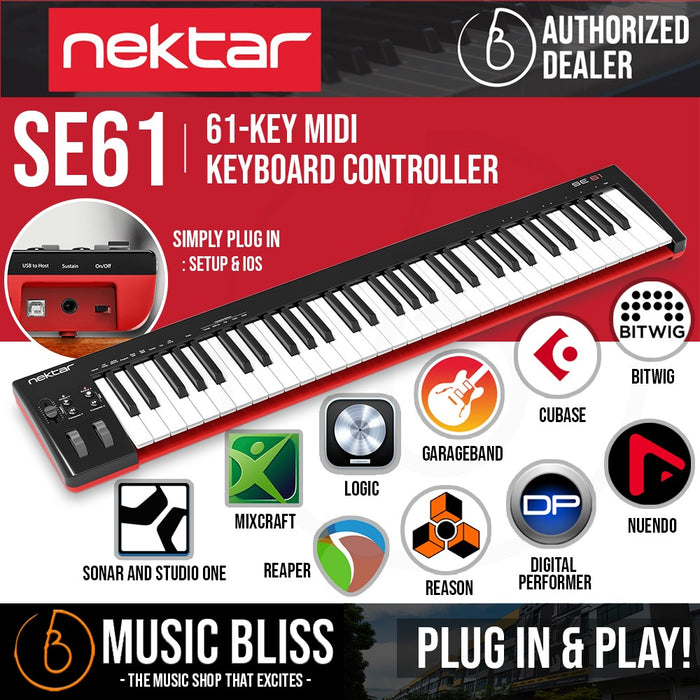 Nektar SE61 USB MIDI Keyboard Controller - Music Bliss Malaysia