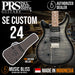 PRS SE Custom 24 Left-handed Electric Guitar - Charcoal Burst - Music Bliss Malaysia