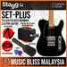 Stagg Telecaster Best Beginner Electric Guitar - Black with Joyo MA-10E Electric Guitar Amp Package - Music Bliss Malaysia