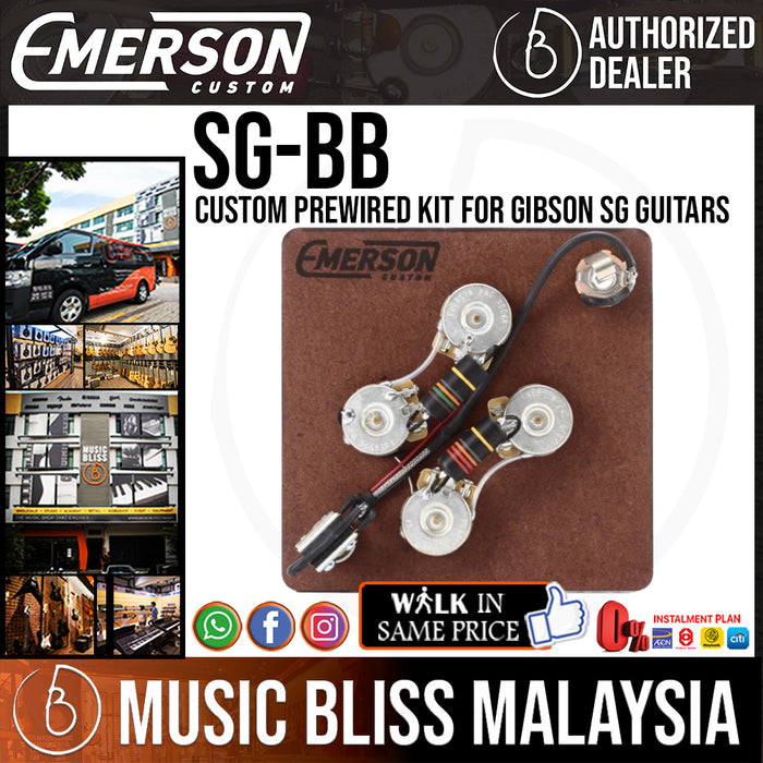 Emerson Custom Prewired Kit for Gibson SG Guitars - Music Bliss Malaysia