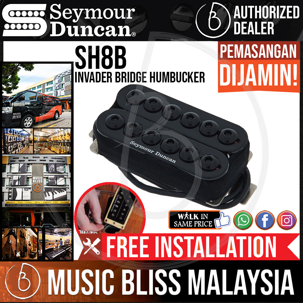 Set Pickup Humbucker Stile Invader Nero Per Chitarra Elettrica, Ponte E Manico
