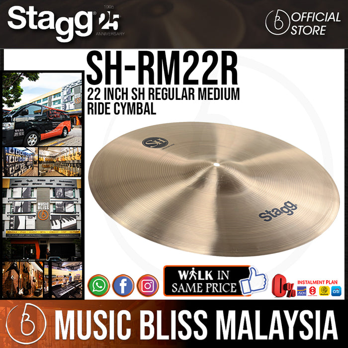 Stagg SH-RM22R 22 inch SH Regular Medium Ride Cymbal (SHRM22R) - Music Bliss Malaysia