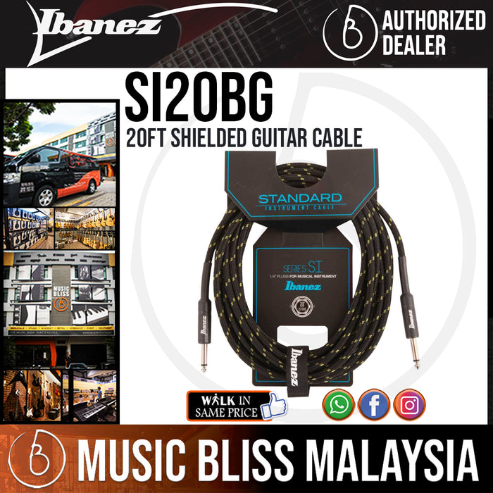 Ibanez SI20 BG Straight to Same Guitar Cable (SI20-BG) - Music Bliss Malaysia