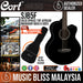 Cort SJB5F Acoustic Bass Guitar with Bag - Black (SJB 5F SJB-5F) - Music Bliss Malaysia