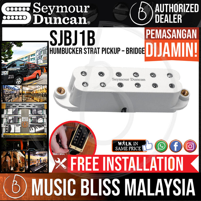 Seymour Duncan SJBJ-1b JB Jr. Humbucker Strat Pickup - White Bridge (SJBJ1B) (Free In-Store Installation) - Music Bliss Malaysia