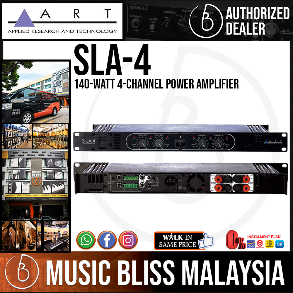 ART SLA4 4x140W 4channel Power Amplifier Music Bliss Malaysia