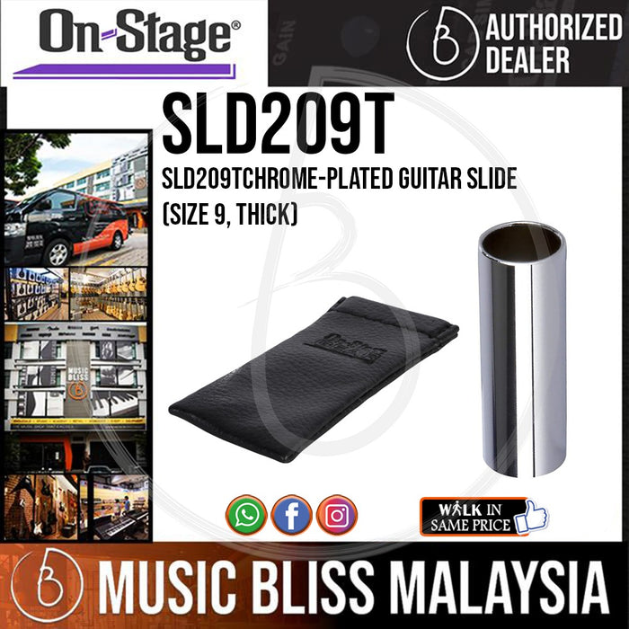 On-Stage SLD209T Thick Chrome Guitar Slide (OSS SLD209T) - Music Bliss Malaysia