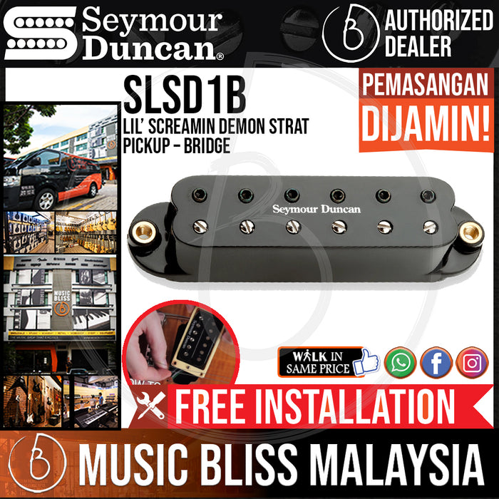 Seymour Duncan SLSD-1B Lil’ Screamin Demon Strat Pickup – Bridge (SLSD1B) (Free In-Store Installation) - Music Bliss Malaysia