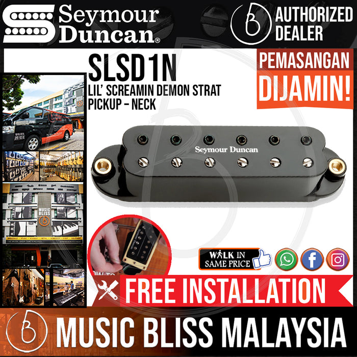 Seymour Duncan SLSD-1N Lil’ Screamin Demon Strat Pickup – Neck (SLSD1N) (Free In-Store Installation) - Music Bliss Malaysia