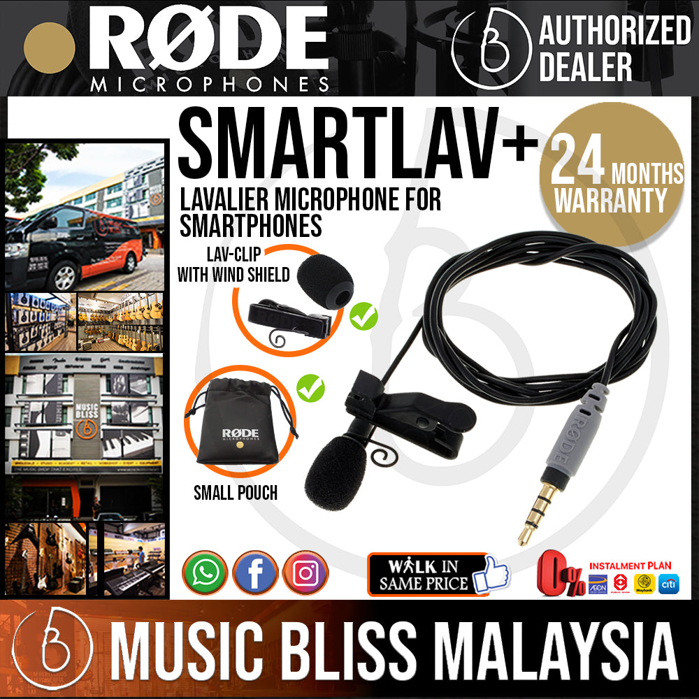 Rode smartLav+ Lavalier Microphone for Smartphones & Tablets [24 Months  Warranty]