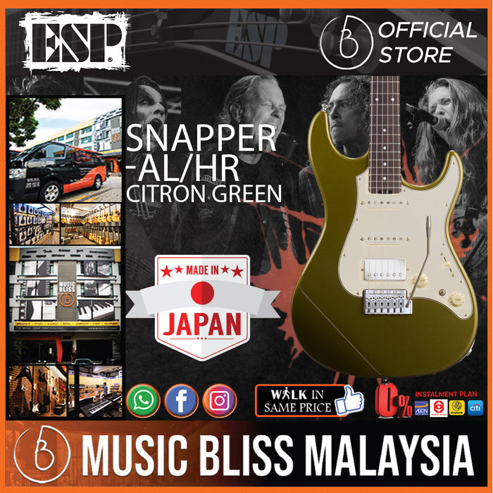ESP Snapper-AL/HR - Citron Green (SNAPPERALHR) - Music Bliss Malaysia