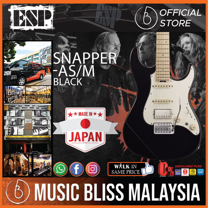 ESP Snapper-AS/M - Black (SNAPPERASM) - Music Bliss Malaysia