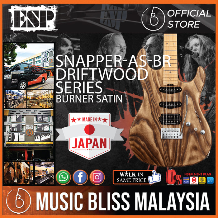 ESP Snapper-AS/M-BR Driftwood Driftwood Series - Burner Satin (SNAPPERASMBR) - Music Bliss Malaysia