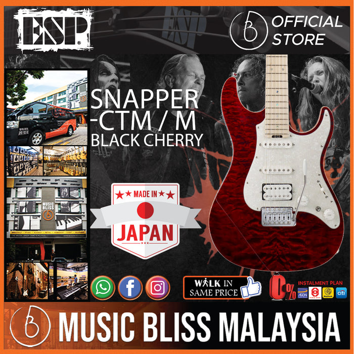 ESP Snapper-CTM/M - Black Cherry with Red Pearl Black (SNAPPERCTMM) - Music Bliss Malaysia