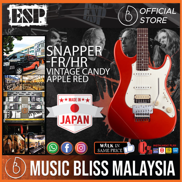 ESP Snapper-FR/HR - Vintage Candy Apple Red (SNAPPERFRHR) - Music Bliss Malaysia
