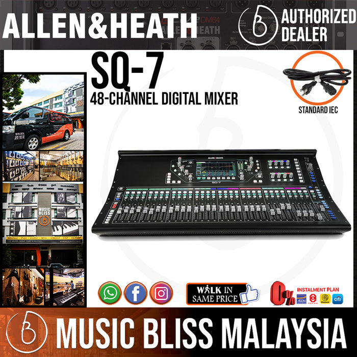 Allen & Heath SQ-7 33 Fader 32 Preamp Digital Mixer (SQ7) - Music Bliss Malaysia